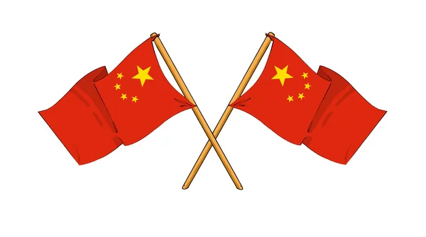Прапори Китаю — стокове фото