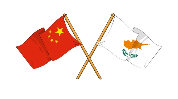 Союз и дружба Китая и Кипра — стоковое фото