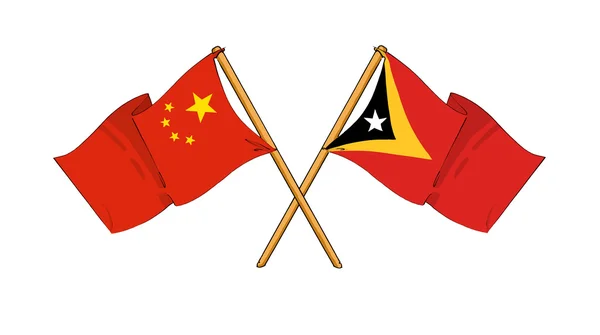 China and East Timor alliance and friendship — Stock Photo, Image