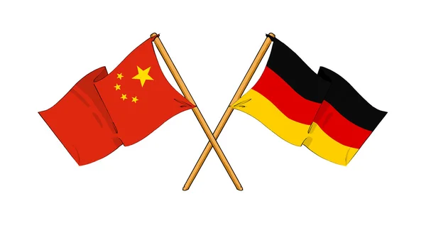 China and Germany alliance and friendship — Stock Photo, Image