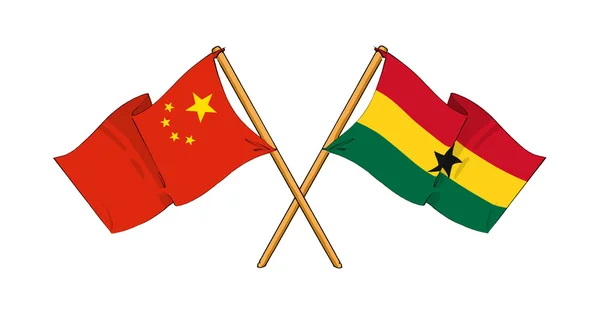 China and Ghana alliance and friendship — Stock Photo, Image