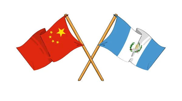 China and Guatemala alliance and friendship — Stock Photo, Image