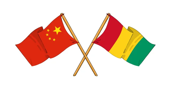 China and Guinea alliance and friendship — Stock Photo, Image
