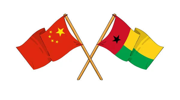 China and Guinea-Bissau alliance and friendship — Stock Photo, Image