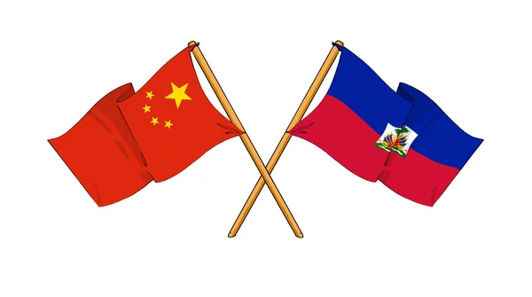 China en Haïti Bondgenootschap en vriendschap — Stockfoto