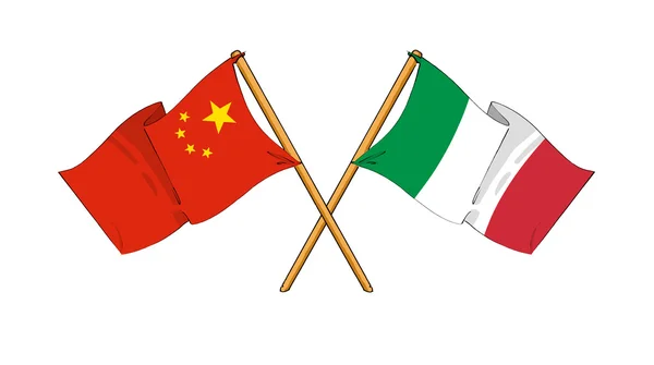 China and Italy alliance and friendship — Stock Photo, Image