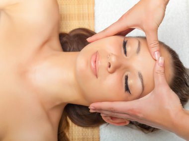 Woman in spa salon clipart