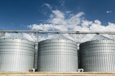 Huge silos clipart