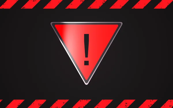 Warning red triangle — Stock Photo, Image
