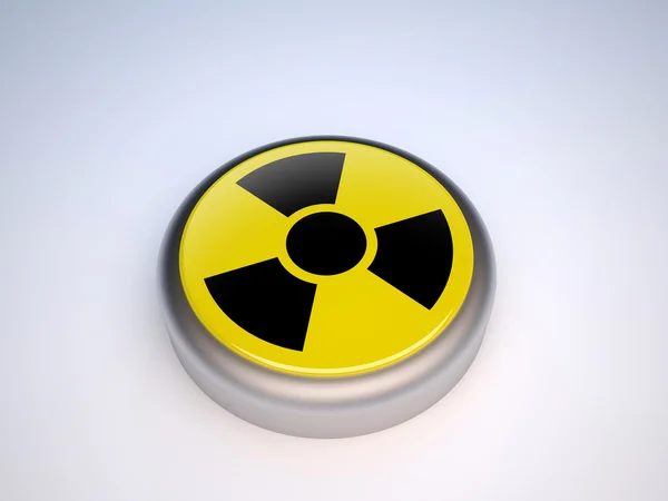 Ραδιενεργών κίτρινο κουμπί — Φωτογραφία Αρχείου