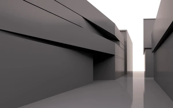 Conceito de arquitetura abstrata 3D — Fotografia de Stock