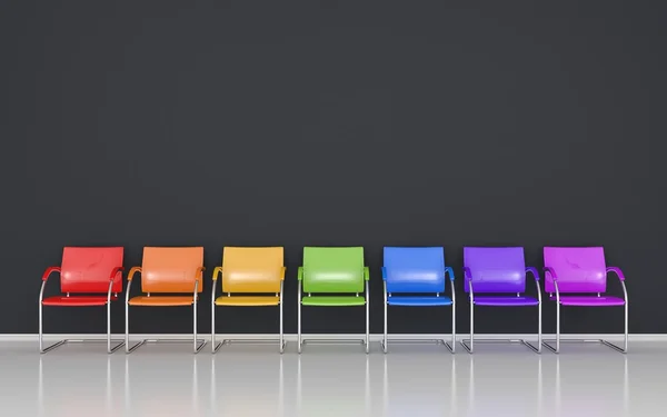 Farbige Stühle — Stockfoto