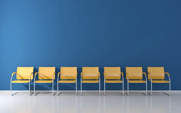 Chairs on wall — Stock Photo, Image