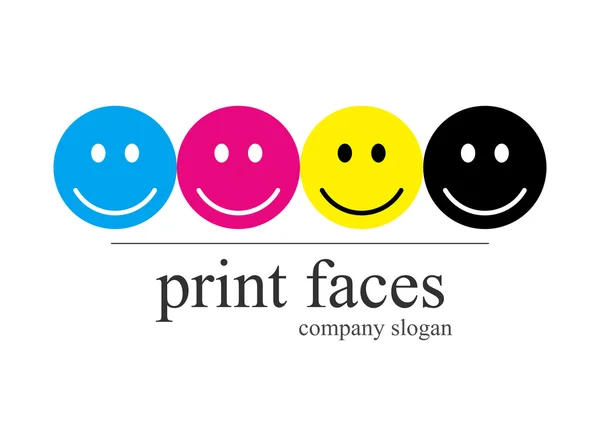 Print Shop logo company — Stock Vector