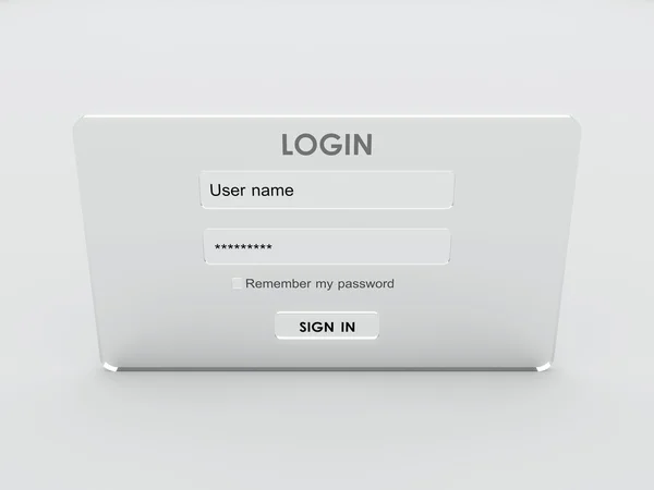 Formulário de login — Fotografia de Stock