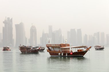 Doha in the mist clipart