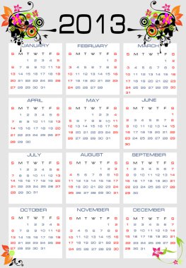 Vector calendar 2013