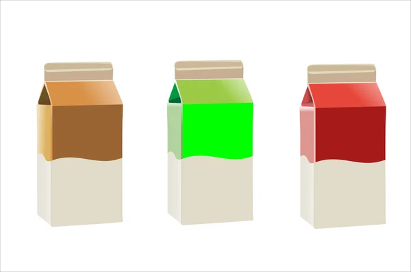 Paquets de yaourt — Image vectorielle