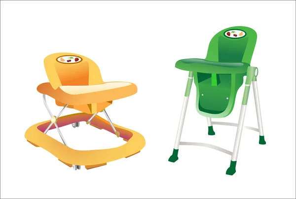 Baby's walker for toddlers. — Stock Vector