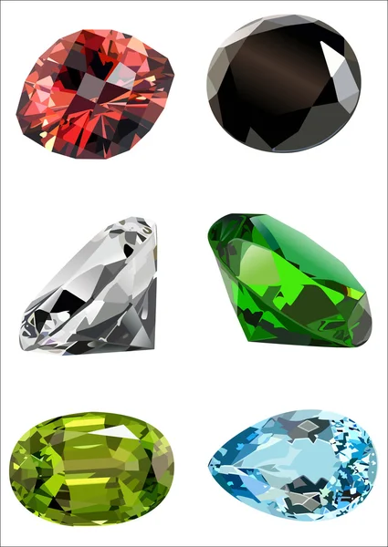 Conjunto de gemas vectoriales — Archivo Imágenes Vectoriales