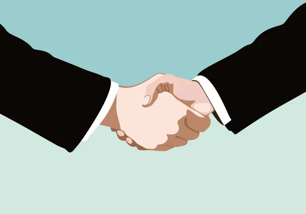 Handshake isolerade på business bakgrund — Stock vektor