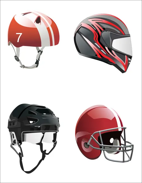 Definir capacetes —  Vetores de Stock