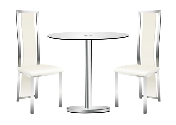 Minimal bord med stolar — Stock vektor