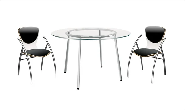 Minimalne stół z krzesłami — Wektor stockowy