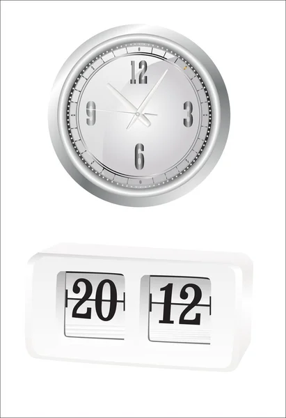 Σύνολο ρολόι. γραφείο, ψηφιακή, χρονόμετρο, χρονόμετρο, συναγερμός. — Διανυσματικό Αρχείο