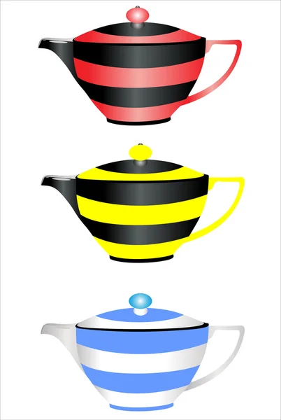 咖啡，茶套餐 — 图库矢量图片