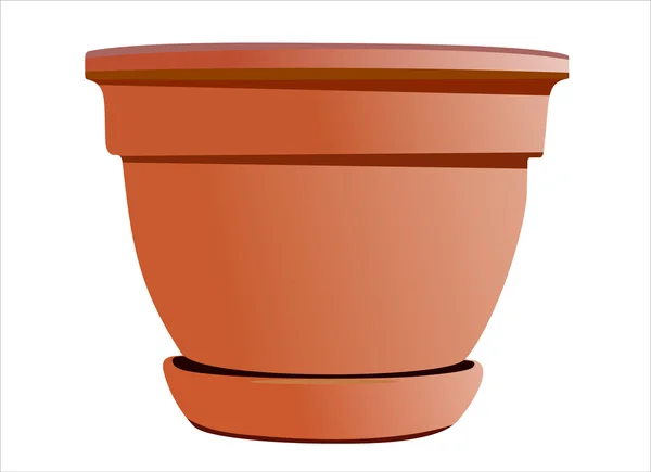 Un grand pot de plantation en jardinage — Image vectorielle