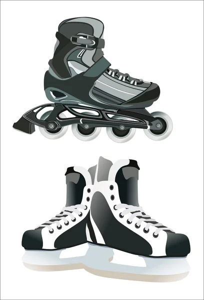 2 patines diferentes — Vector de stock