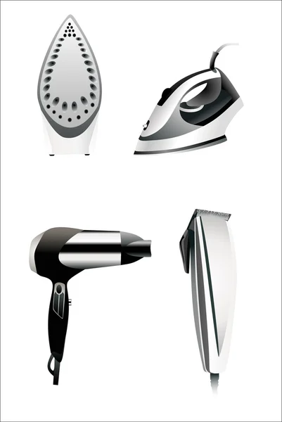 Conjunto de iconos electrodomésticos Estilo y realismo Iconos de electrodomésticos para diseño web o impreso — Vector de stock