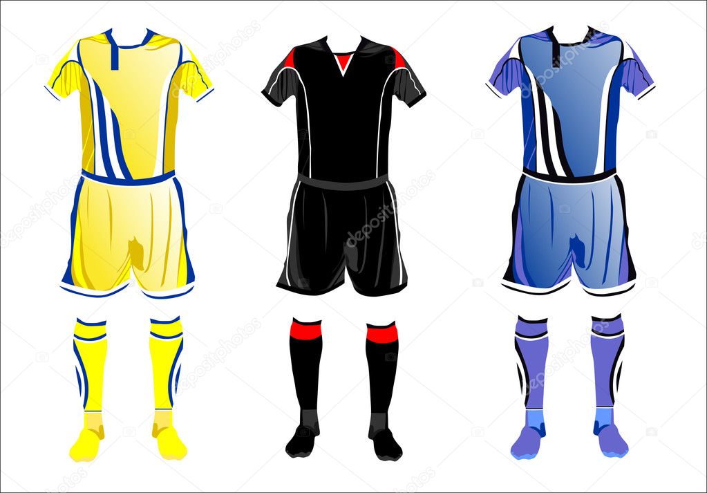 Abstract Soccer uniforms