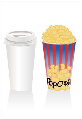 Popconr and soda clipart