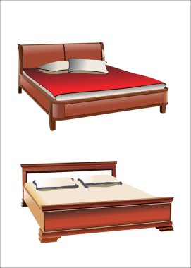 Beds vector clipart