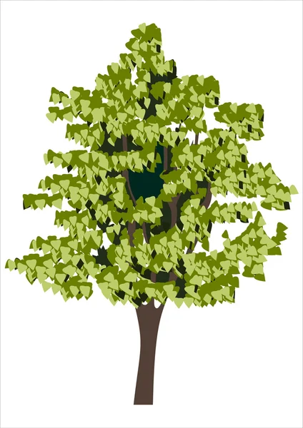 Ilustración vectorial de un árbol de otoño — Archivo Imágenes Vectoriales