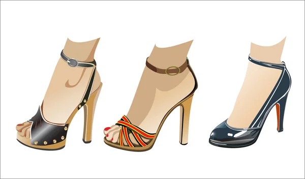 Туфлі модельні жінка — стоковий вектор