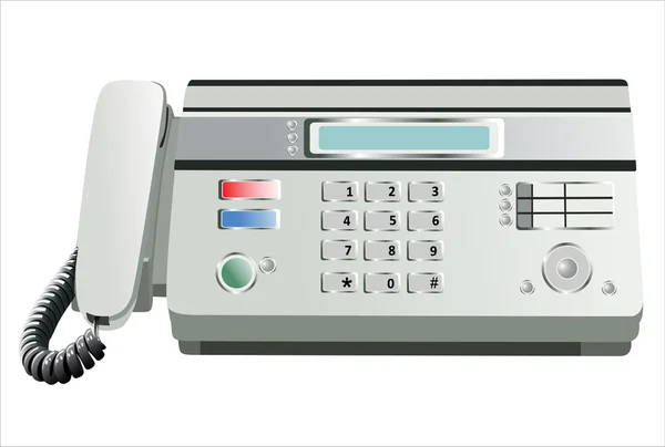 Elszigetelt fax fehér alapon — Stock Vector