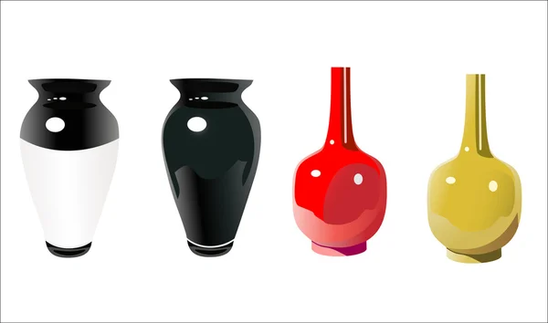 Set moderner Vasen — Stockvektor