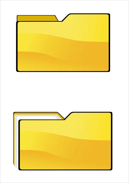 Set of folder icon — Stock Vector