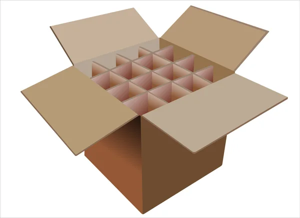 Vectorillustratie van kartonnen dozen — Stockvector