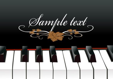 Vector piano keyboard clipart