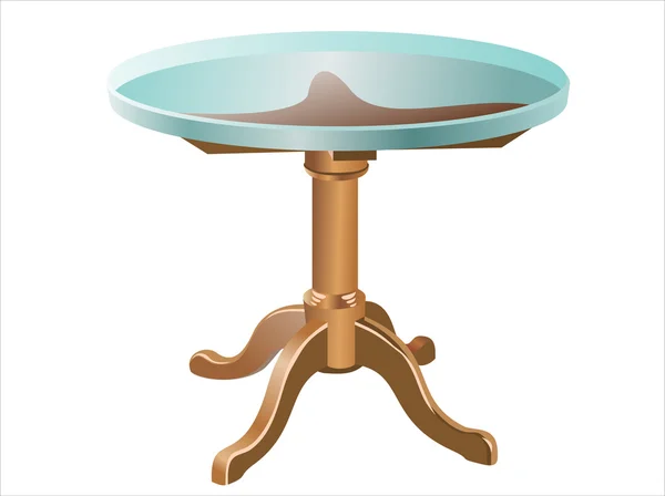 Сучасний скляний стіл ізольований на білому тлі — стоковий вектор