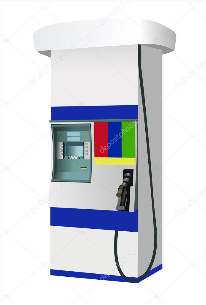 Gas station vector illustration
