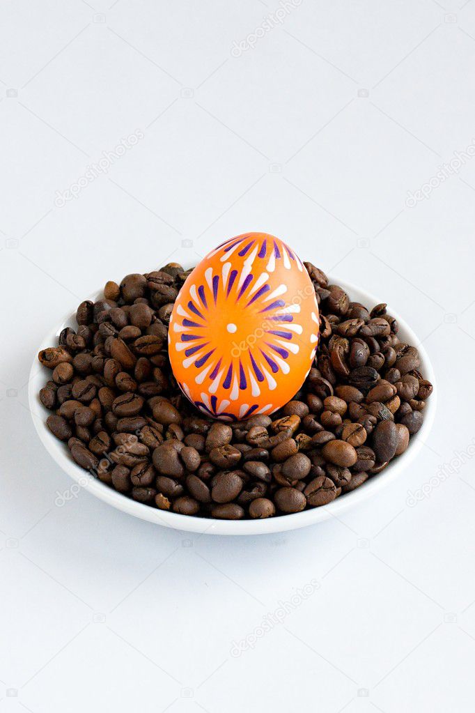 Easter egg and coffee