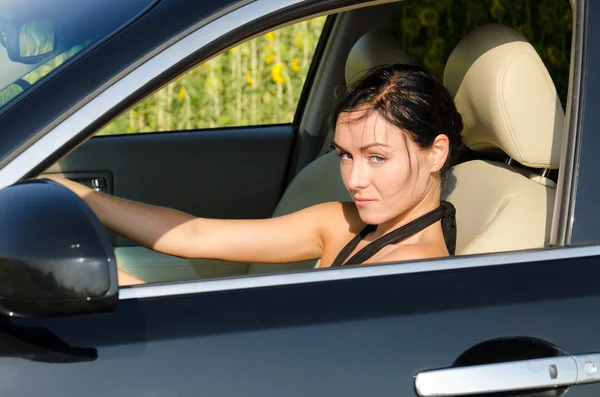 Guilty driver with no seatbelt — Stock Photo, Image