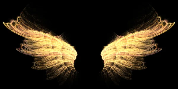 Peklo zlatá křídla — Stock fotografie