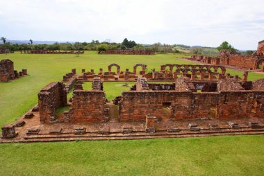 Jesuit mission Ruins in Trinidad Paraguay clipart