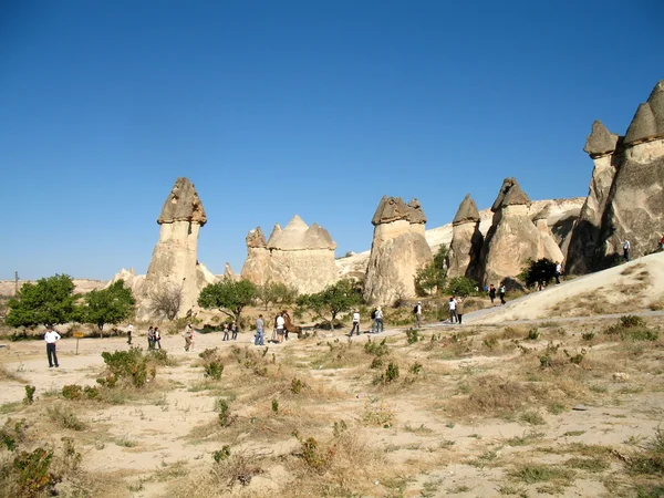 乌奇希萨尔山洞城在卡帕多西亚，土耳其 — 图库照片